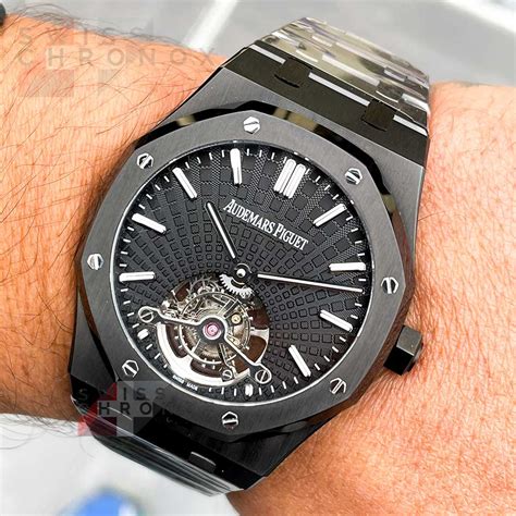 audemars piguet royal oak tourbillon black with gems